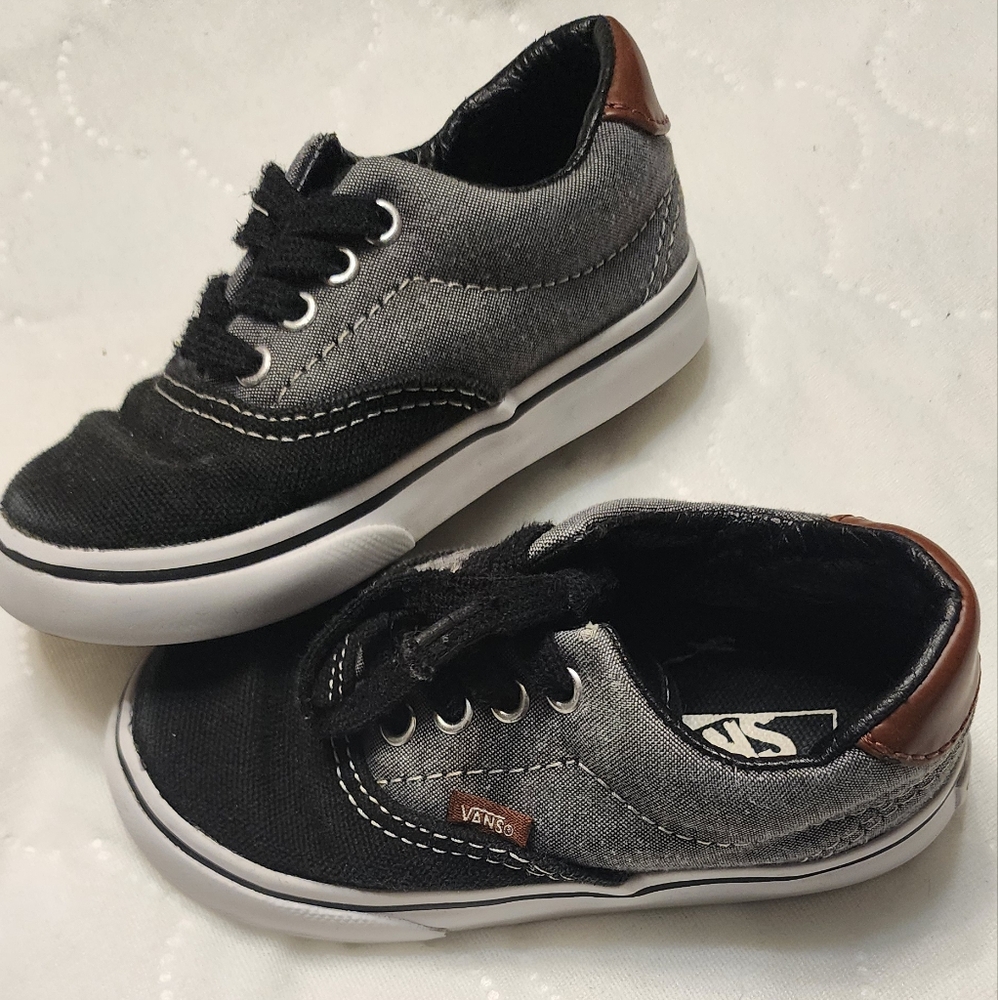 Vans Black and Brown Sneakers with Waffle Outsole